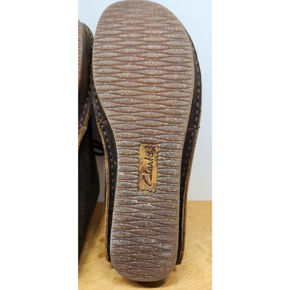 Clarks Janey Mae Brown Classic Leather Beeswax Lace Up Shoes Women's 8.5M - Picture 9 of 9